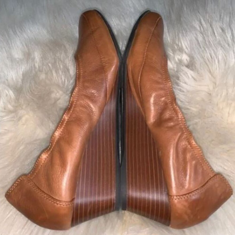 Nurture‎ brown leather comfort wedges size 8